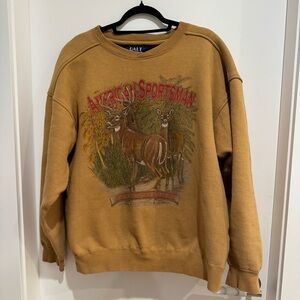 Galt 90’s Vintage American Sportsman Graphic Deer Thick Lined Sweatshirt Size L